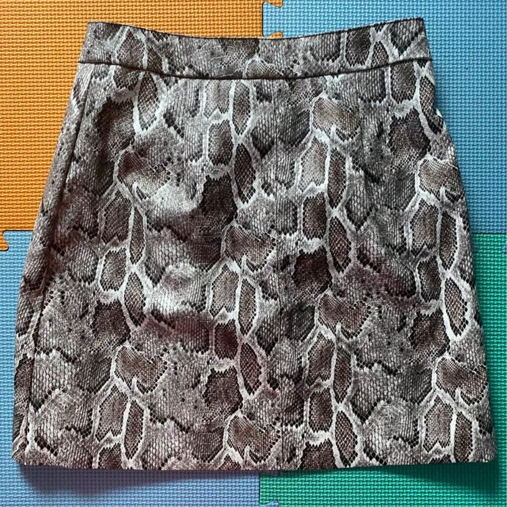 French Connection ELIAS PU REPTILE MINI SKIRT, XS